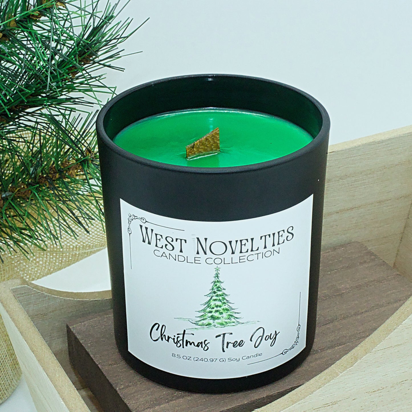 Christmas Tree Joy Candle